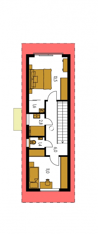 Mirror image | Floor plan of second floor - ZEN 4